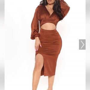 Fashion Nova Trendsetting Cutout Midi Dress